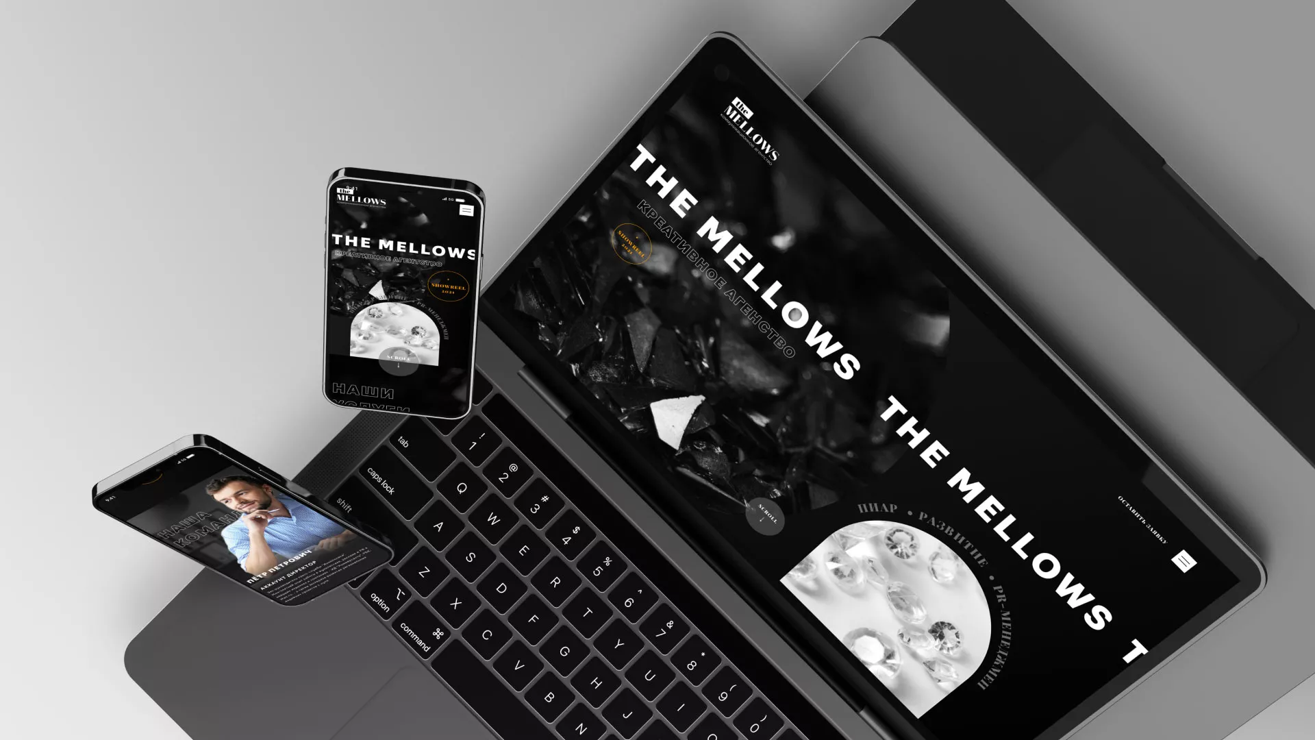 Разработка сайта в Духовщине для креативного агентства «The Mellows» Разработка сайта креативного агентства «The Mellows» в Духовщине