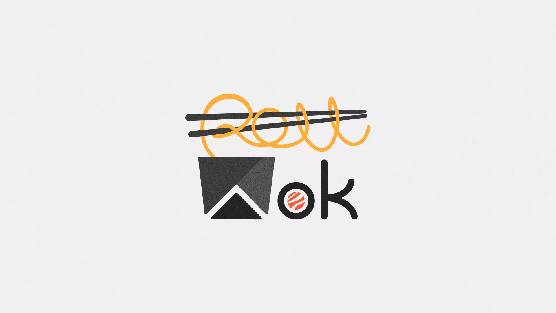 Разработка логотипа суши-бара «Roll Wok Club» в Духовщине